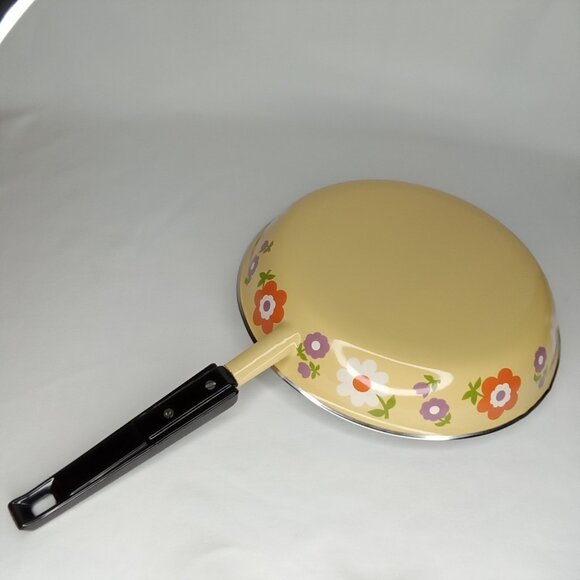 MCM Porcelain Enamel Fry Pan With Original Box Made In West Germany 1960s - Picture 11 of 12